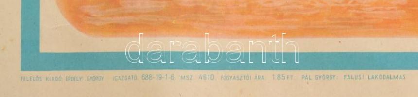 Pál György: Falusi lakodalom - Offset Nyomda, színes plakát feltekerve 82x59 cm