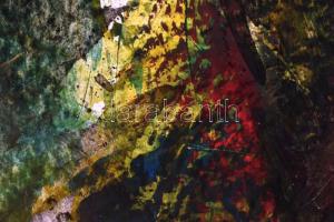 J Reigl jelzéssel: Körkörös kompozíció. Akril, papír. 85x70 cm