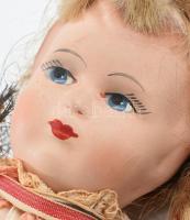 Régi, népviseletes baba, m: 33 cm