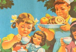 Pál György: Gyermekzsúr - Offset Nyomda színes plakát feltekerve 82x59 cm