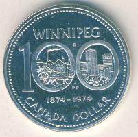 Kanada 1974. 1$ Ag "100 éves Winnipeg" T:P