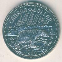 Kanada 1980. 1$ Ag "Sarkköri terület" T:P tanúsítvánnyal