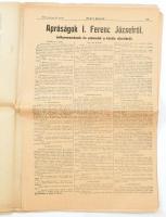 1916 Pesti Hírlap 1916. nov. 22-i száma, benne I. Ferenc József életéről szóló cikk az uralkodó halálának alkalmából (11-16. p.), hiányzó címlappal