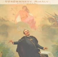 Vörösmarty Mihály emlékének. Kromolitográfia, papír. Halász István tervezet szerint, kiadja a Nemzet...