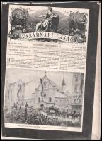 1898 Vasárnapi Ujság 45. évf. 39. sz., 1898. szept. 25., a címlapon Erzsébet királyné (Sisi) temetése, gyászszám, fekete-fehér illusztrációkkal, hirdetésekkel, kissé sérült