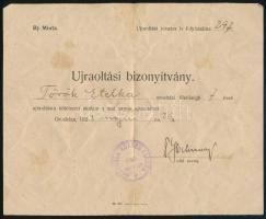 Cca 1920-1940 Orosházai orvosi recept, oltási bizonyítvány, ismertető a veszettségről, és Zalay Lajo...