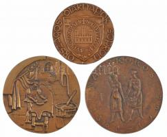 3db klf magyar emlékplakett, közte Szabó Iván (1913-1998) 1968. "Nagykőrös 1368-1968" kéto...