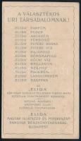 Cca 1917-1961 Elida Magyar Illatszer és Pipereszappangyár Részvénytársaság budapesti kártyája 12x7