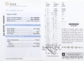 Arany (Au) 18k, fehérarany szoliter gyűrű 0,31 ct (VVS1, F, Very Good) brillel GIA tanúsítvánnyal, d...