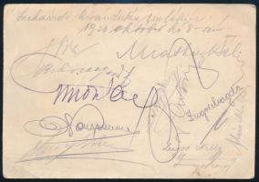 cca 1930 Vadon József grafológus reklám lapja sok aláírással