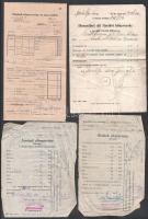 1930-as évekből 22 db Blau Jenő és Társa Gőzmalma Orosháza termény átvételi elismervények, és Oroshá...
