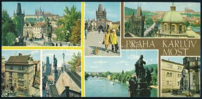 1974 Prágából magyar labdarúgók által hazaküldött képeslap autográf aláírásaikkal: Mátrai Sándor, No...