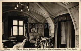 1932 Tihany, IV. Károly király kolostori lakószobája tihanyi fogsága idején (1921 őszén) (EB)