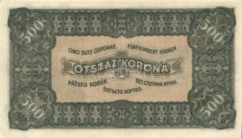1923. 500K "Magyar Pénzjegy..." T:II+ alig látható hajlás!