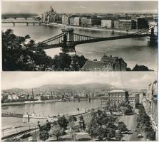8 db MODERN magyar nagy méretű város képeslap (Képzőművészeti Alap): Budapest, Debrecen, Hévíz, Misk...