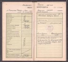 cca 1926-1944 4 db okmány: 1926-27 Ranolder Intézet Bp., Polgári Leányiskola bizonyítvány, szakadáso...