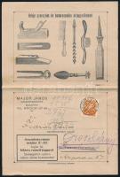 cca 1930 Major János épületvasalatok árjegyzéke 8 p