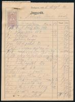 1935 Kis Vilmos raktár reklám lap és két lapos árjegyzék