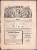 1875 Die katholischen Missionen német nyelvű katolikus misszionárius havilap 4 db lapszáma, érdekes ...