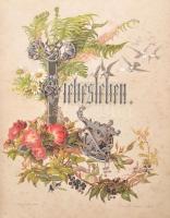 Deutsches Leben in Lieb und Treue. Bremen, é.n. (1885 k.), C. Ed. Müller. 8 db egészoldalas színes l...