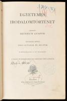 Ural-altajiak és szlávok. Egyetemes Irodalomtörténet. IV. köt. Szerk.: Heinrich Gusztáv. Bp., 1911., Franklin, XI + 746 p. + 25 (egészoldalas képtáblák, közte egy színes) t.és 1 (kihajtható térkép) t. Szövegközti és egészoldalas képekkel, ábrákkal gazdagon illusztrálva. Kiadói aranyozott gerincű félbőr-kötés, márványozott lapélekkel, kopott borítóval, a táblák felső részén sérülésnyomokkal, kissé foltos lapokkal, intézményi bélyegzőkkel.