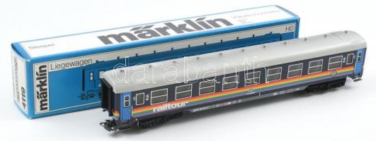Märklin H0 vasútmodell, hálókocsi, cikkszám: 4119. Újszerű állapotban, eredeti dobozában, h: 24,5 cm / Märklin H0 No. 4119 model train, sleeper, in original box