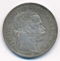 1878KB 1Ft Ag "Ferenc József / Középcímer" T:2- patina Adamo M15