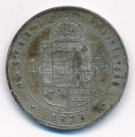 1878KB 1Ft Ag "Ferenc József / Középcímer" T:2- patina Adamo M15