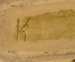 Zsolnay pirogránit padlóváza, jelzett (Fürtös György terv), Kopásokkal, m: 50 cm, CSAK SZEMÉLYES ÁTV...