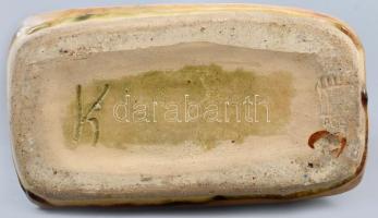 Zsolnay pirogránit padlóváza, jelzett (Fürtös György terv), Kopásokkal, m: 50 cm, CSAK SZEMÉLYES ÁTV...