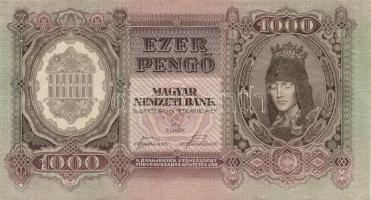1943. 1000P(2x)kevés ugrású sorszámokkal T:I