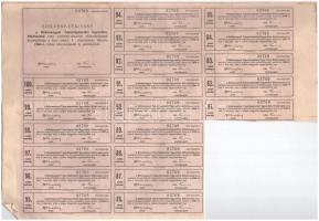 Békéscsaba 1939. "Békásmegyeri Takarékpénztári Egyesület" névre szóló részvénye 40P-ről (2...