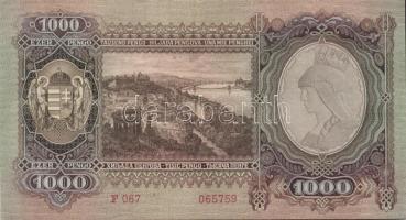 1943. 1000P(2x)kevés ugrású sorszámokkal T:I