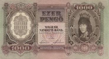 1943. 1000P(2x)kevés ugrású sorszámokkal T:I