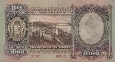 1943. 1000P(2x)kevés ugrású sorszámokkal T:I