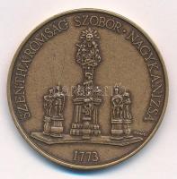 Bognár György (1944-) 1995. "Kanizsa első írásos emlékének 750. évfordulója 1245-1995 / Szentháromság szobor Nagykanizsa 1773" kétoldalas bronz emlékérem (42,5mm) T:1,1-