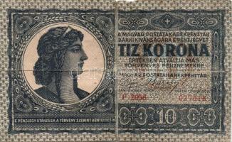 1919. augusztus 10K F betűjellel T:IV