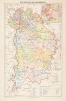 1929 Pest-Pilis-Solt-Kiskun vármegye térképe, 1:500000, Kókai Lajos kiadása, hajtásnyomokkal, 47,5×31,5 cm