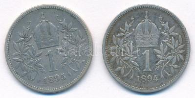 Ausztria 1894-1895. 1K Ag "Ferenc József" (2xklf) T:3 patina
Austria 1894-1895. 1 Corona ...