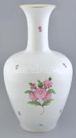 Herendi virágmintás padlóváza, kézzel festett porcelán, jelzett, hibátlan, m: 50 cm