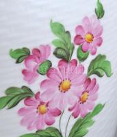 Herendi virágmintás padlóváza, kézzel festett porcelán, jelzett, hibátlan, m: 50 cm