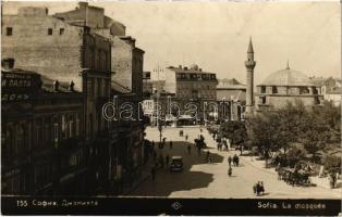 1935 Sofia, Sophia, Sofiya; La mosquée / mosque, shops, automobile
