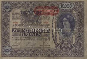 Ausztria/Osztrák-Magyar Bank 1918. 10.000K piros, vízszintes "Deutschösterreich" fny-sal, ...