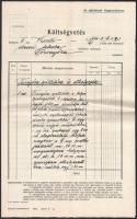 1911 A Bp. III. ker. Kiscelli utcai elemi iskola toronyórájának költségvetési ajánlata, a munkafázisok leírásával, korabeli másolati példány. 3 old
