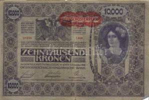 Ausztria/Osztrák-Magyar Bank 1918. 10.000K piros, vízszintes "Deutschösterreich" fny-sal, ...