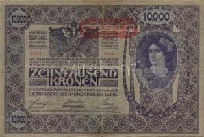 Ausztria/Osztrák-Magyar Bank 1918. 10.000K piros, vízszintes "Deutschösterreich" fny-sal, ...