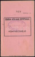 1910 Czibakházi Motor-Malom Rt. 20 korona részvényjegy könyvecskéje, kitöltve