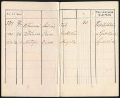 1910 Czibakházi Motor-Malom Rt. 20 korona részvényjegy könyvecskéje, kitöltve