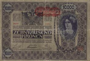 Ausztria/Osztrák-Magyar Bank 1918. 10.000K piros, vízszintes "Deutschösterreich" fny-sal, ...