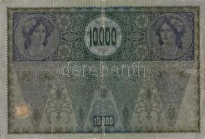 Ausztria/Osztrák-Magyar Bank 1918. 10.000K piros, vízszintes "Deutschösterreich" fny-sal, ...